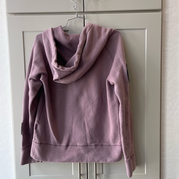 CLOSED distressed lilac patchwork hoodie jacket Medium Streetwear Coastal - Picture 5 of 7